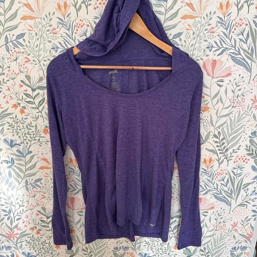 Avia Purple Lightweight Scoop Neck Hoodie
